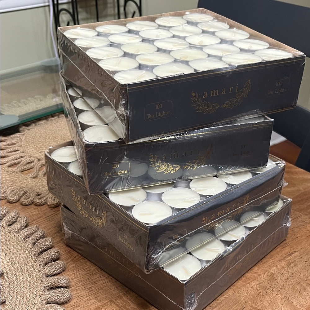 Amari White Tea Light Candles